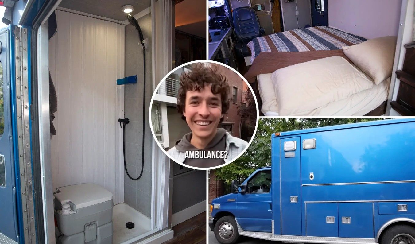 Житель Нью-Йорка обустроил жилье в карете скорой помощи