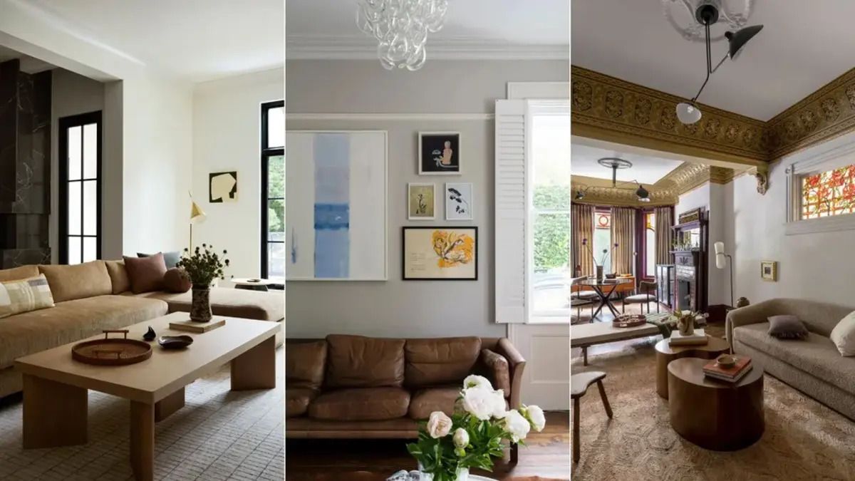 Коричневий диван у вітальні - які кольори стін будуть ідеальними - Нерухомість